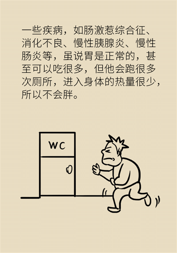 吃不胖的人要小心，看看有沒(méi)有這四種情況