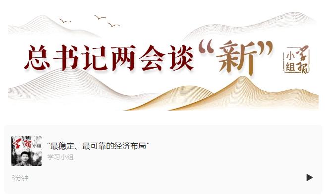 “最穩(wěn)定、最可靠的經(jīng)濟(jì)布局”｜總書記兩會談“新”⑤